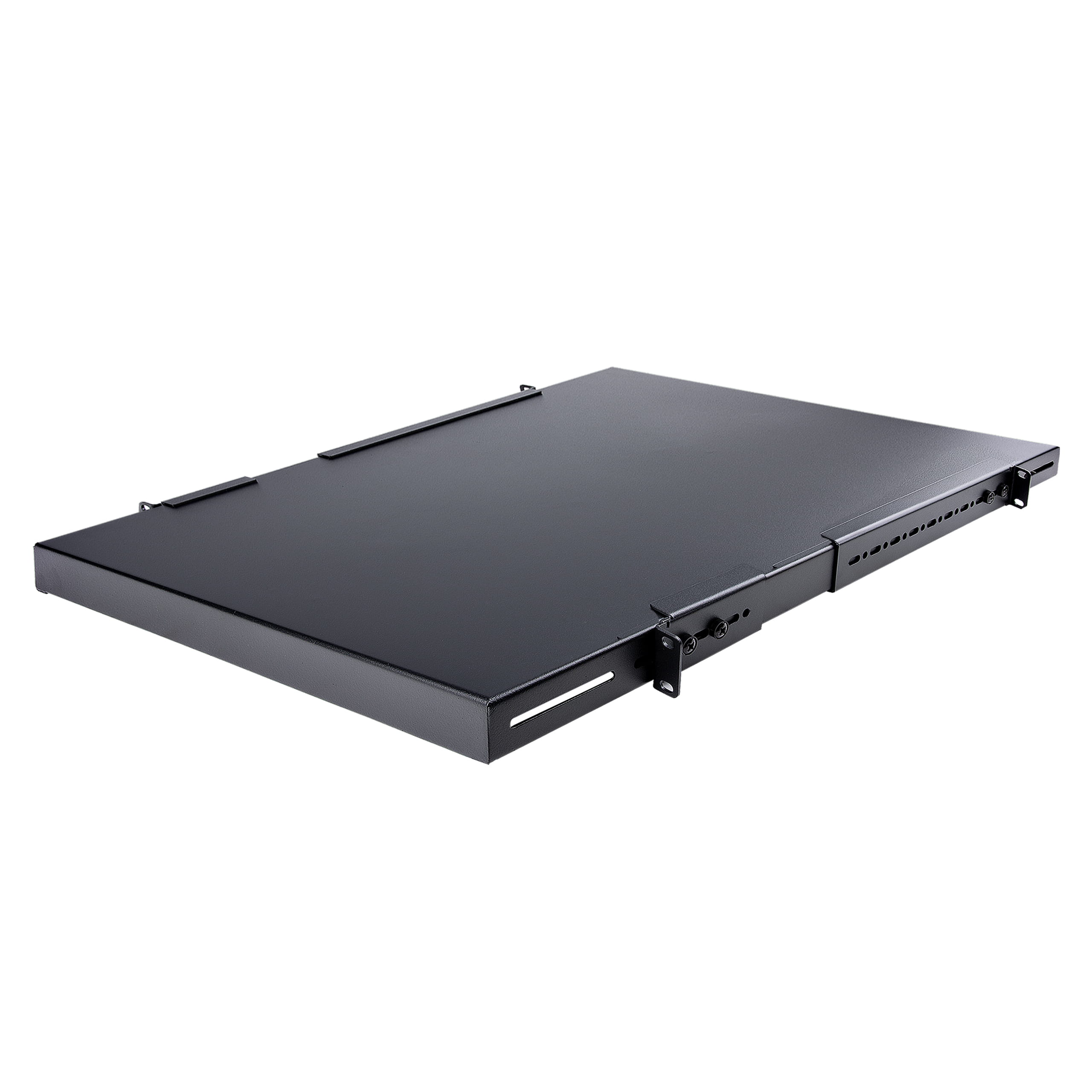 StarTech.com 1 HE verstellbarer Schwerlast Fachboden für Server Rack/ Schrank bis 80 Kg - Fachboden für Serverschrank 1HE - Rack - Regal - Schwarz - 1U - 48.3 cm (19")