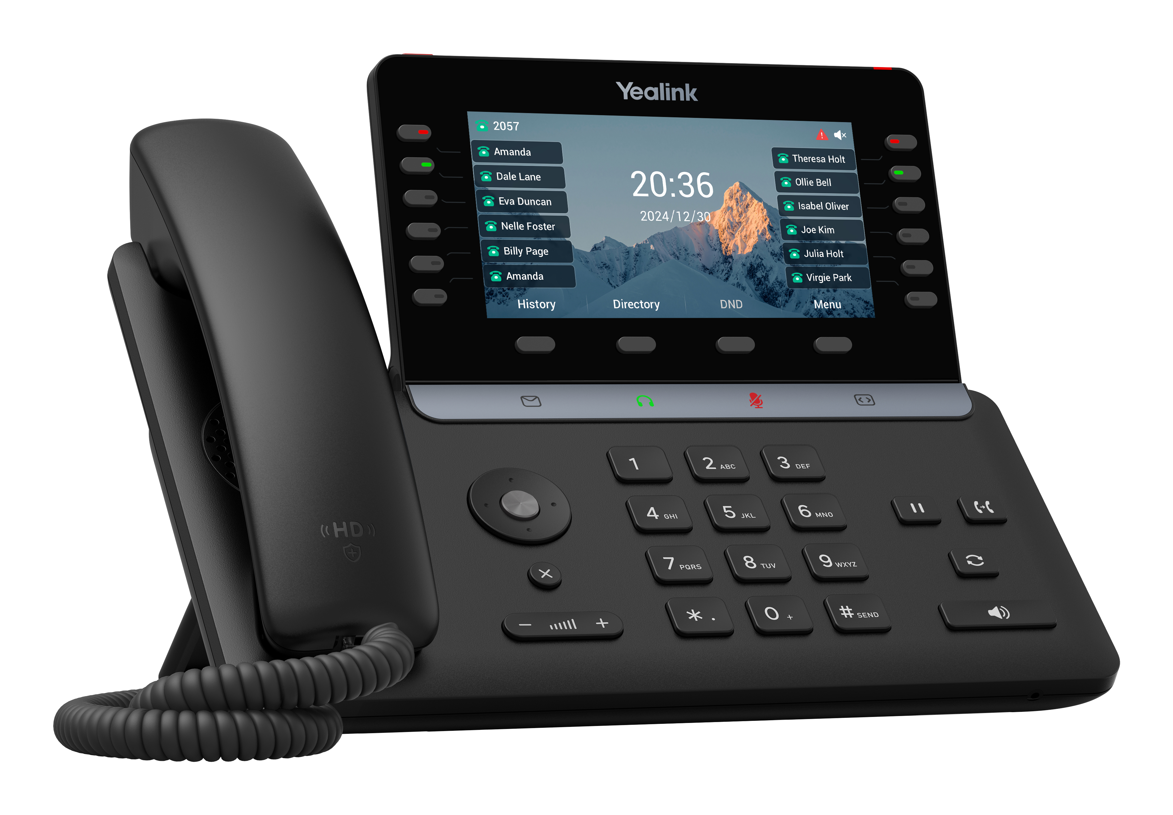 Yealink SIP-T85W - VoIP-Telefon mit Rufnummernanzeige/Anklopffunktion - IEEE 802.11a/b/g/n/ac/ax (Wi-Fi)