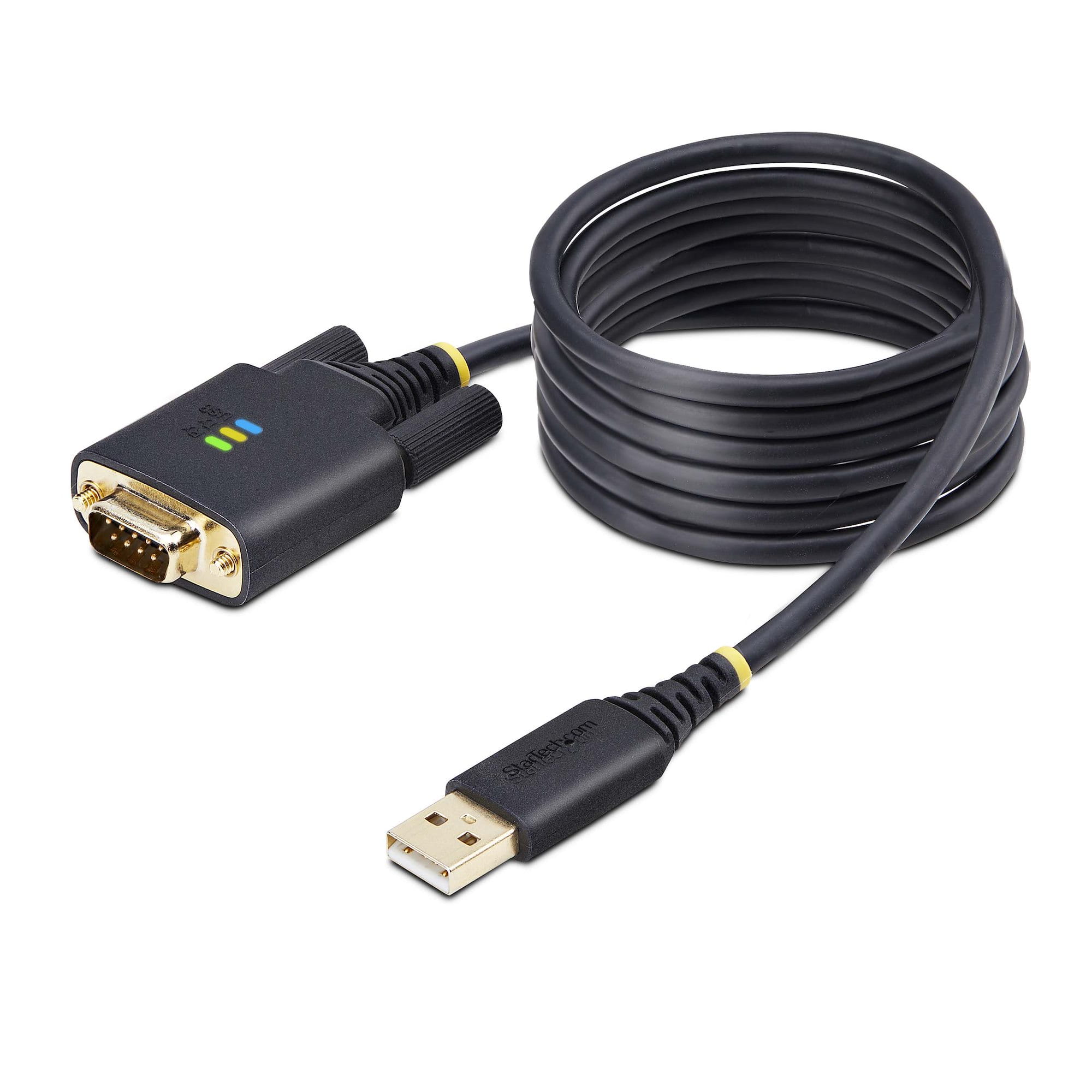 StarTech.com 6.6ft (2m) USB to Serial Adapter Cable, COM Retention, RS232 - Kabel USB / seriell - USB (M)