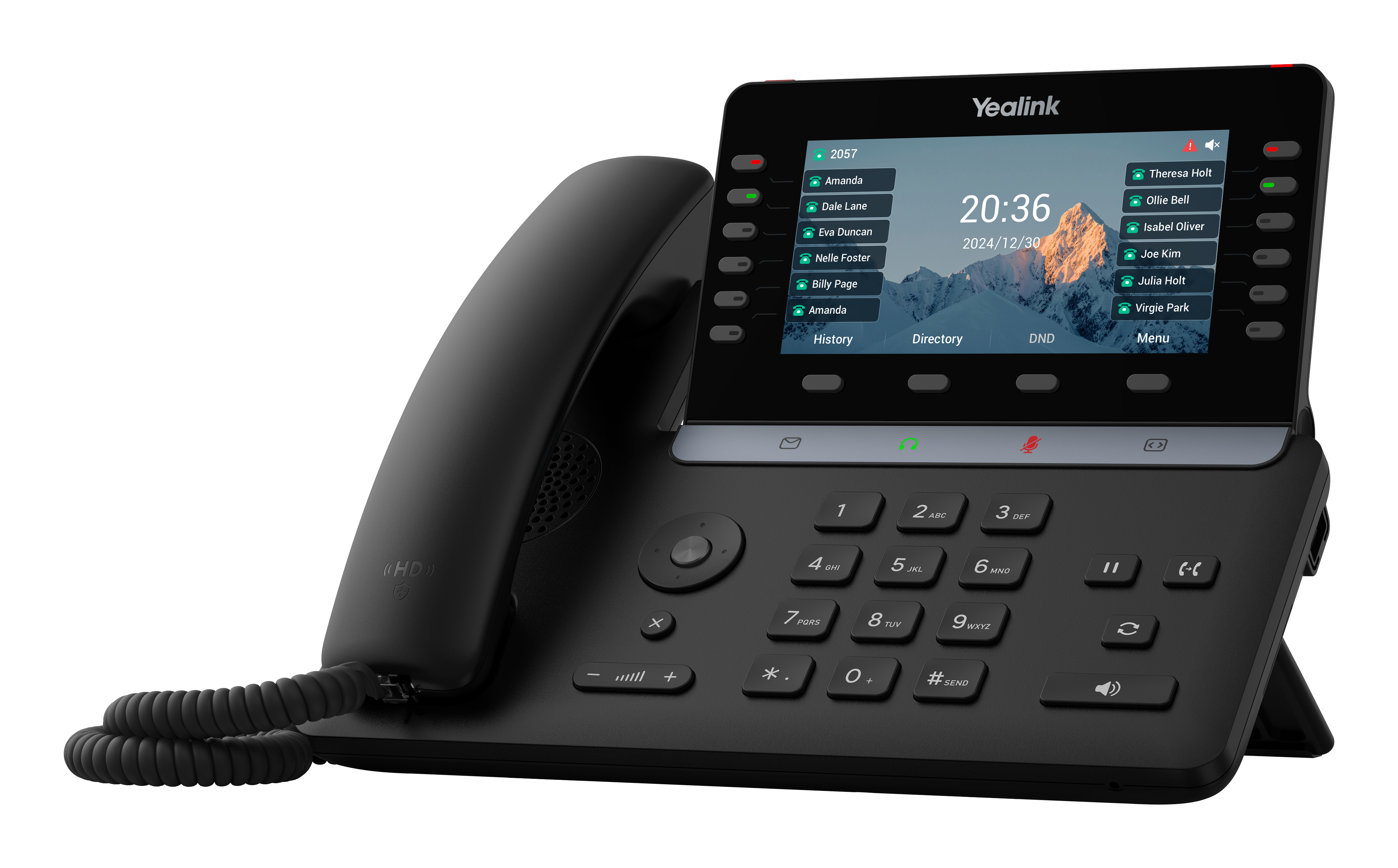 Yealink SIP-T85W - VoIP-Telefon mit Rufnummernanzeige/Anklopffunktion - IEEE 802.11a/b/g/n/ac/ax (Wi-Fi)