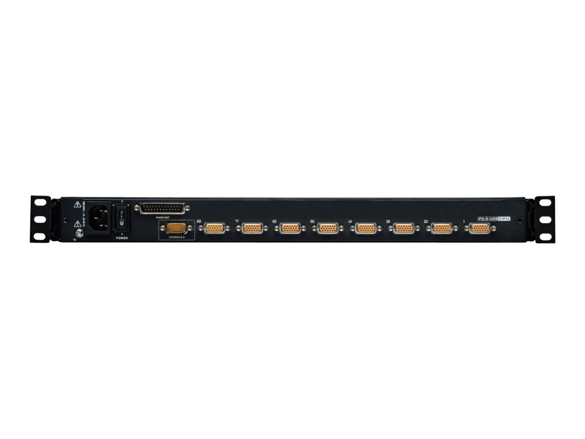 Tripp Eaton Tripp Lite Series 8-Port Rack Console KVM Switch w/19" LCD & 8 PS2/USB Cables 1U - KVM-Konsole mit KVM-Switch - 8 Anschlüsse - 48.3 cm (19")