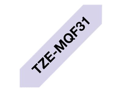Brother TZe-MQF31 - Schwarz auf Pastelllila - Rolle (1,2 cm x 8 m)