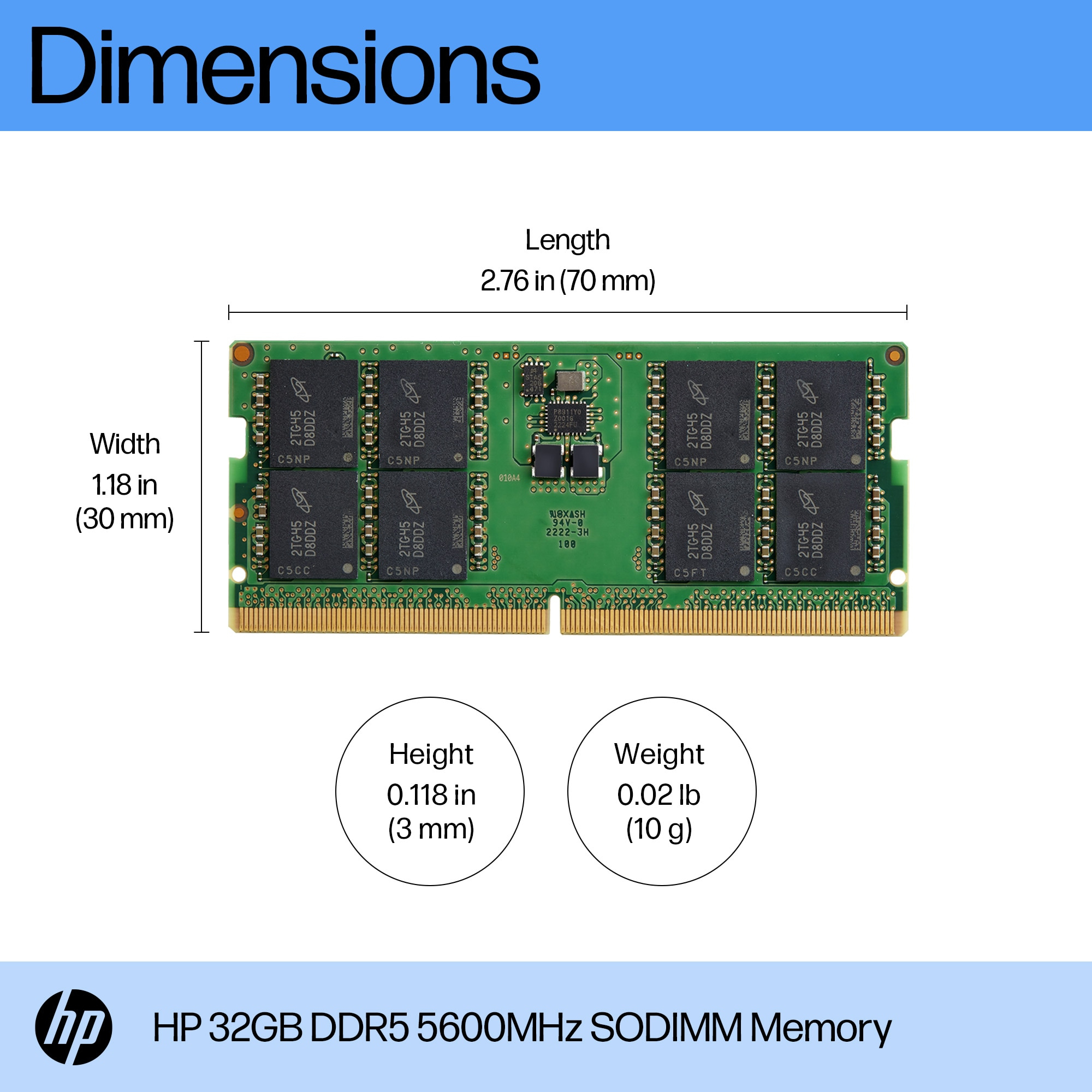 HP  DDR5 - Modul - 32 GB - SO DIMM 262-PIN - 5600 MHz / PC5-44800