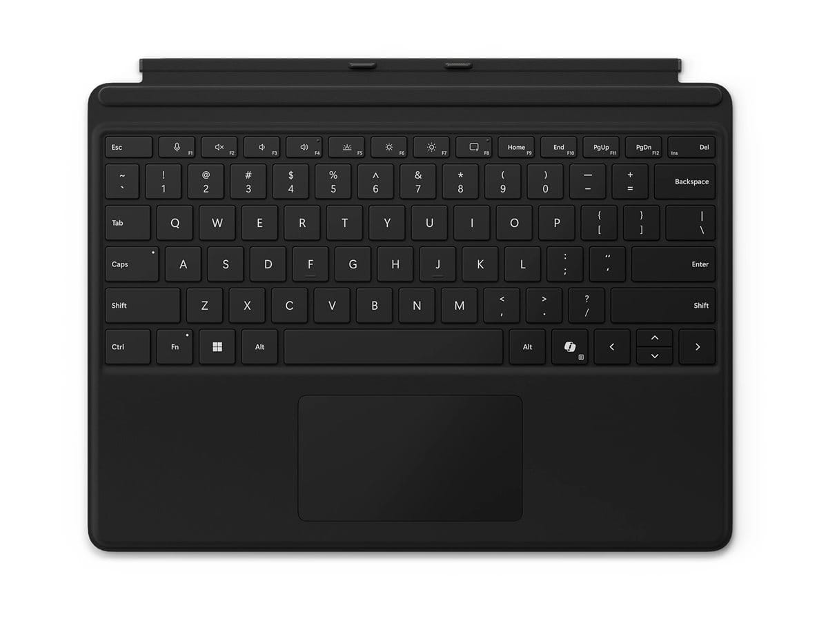 Microsoft Surface Pro Keyboard - Tastatur - mit Trackpad, Beschleunigungsmesser, Surface Slim Pen 2 Ablage- und Ladeschale - QWERTY - International Englisch - Schwarz - für Microsoft Surface Pro 8, Pro 8 for Business, Pro 9, Pro 9 for Business, Pro 10 f