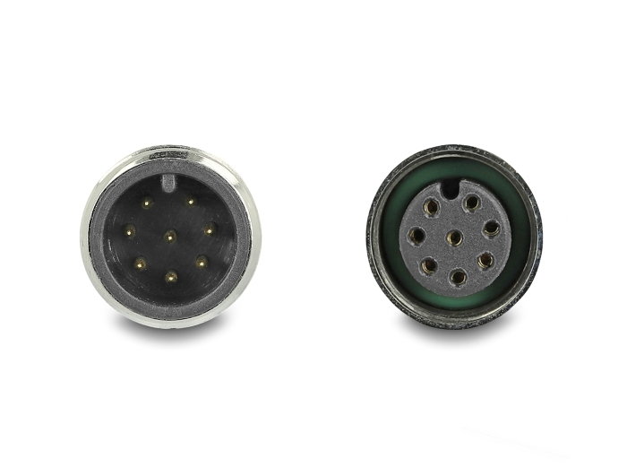 Delock Netzwerkverlängerungskabel - 8-polig M12 (M)