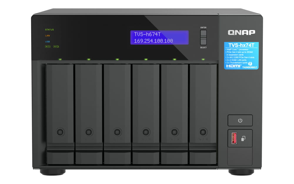 QNAP TVS-H674T - NAS-Server - 6 Schächte - SATA