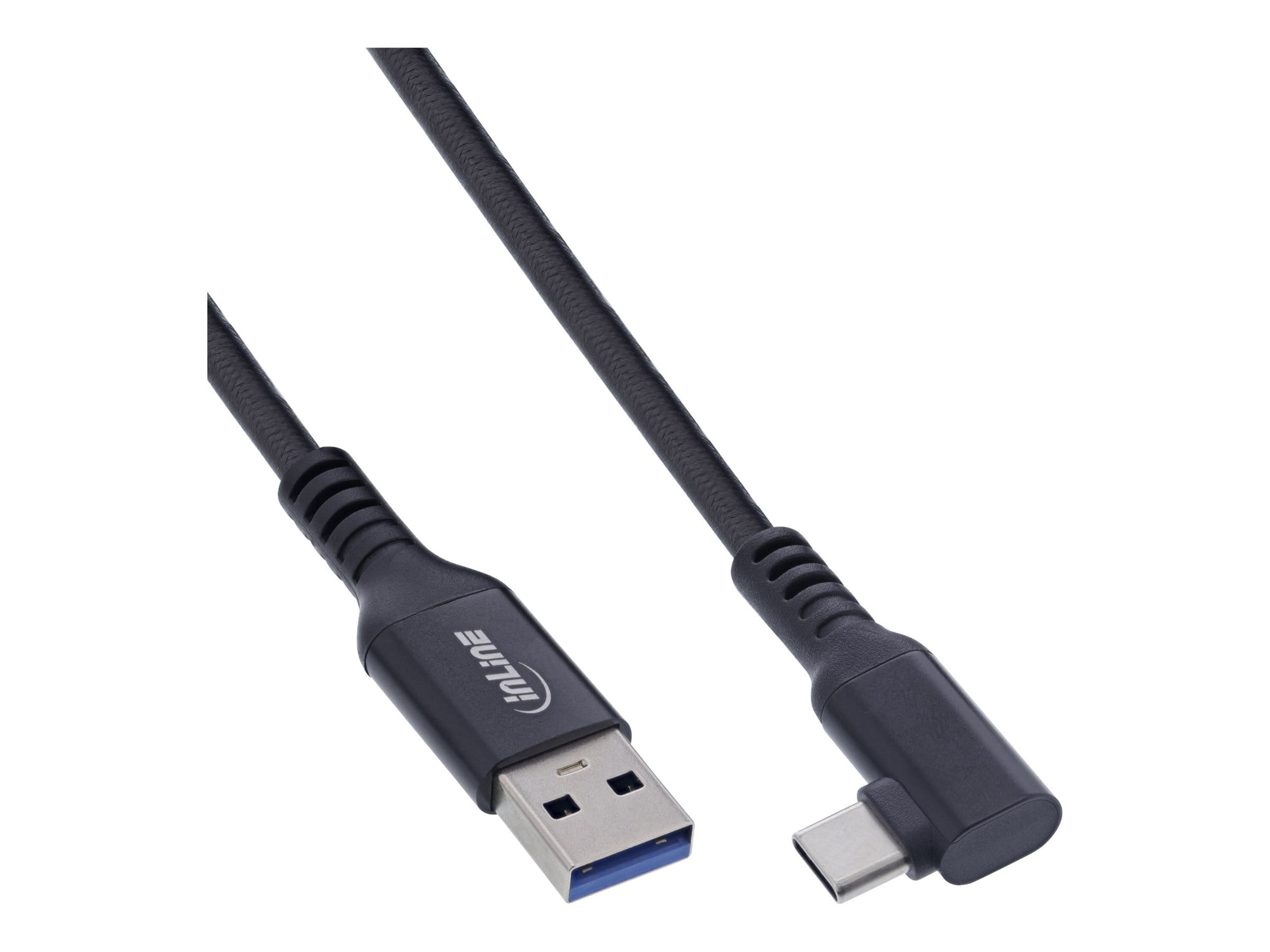 InLine USB 3.2 Gen.1 Kabel - USB-C St gewinkelt - USB-A St für VR - schwarz - 5m