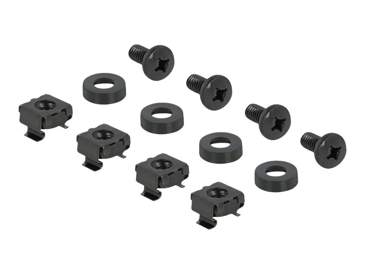 Delock DIN Schienenpanel - Rack montierbar - Schwarz - 2U - 48.3 cm (19")