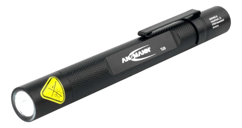 Ansmann Future T120, Stift-Blinklicht, Schwarz, Aluminium, Tasten, IP54, LED
