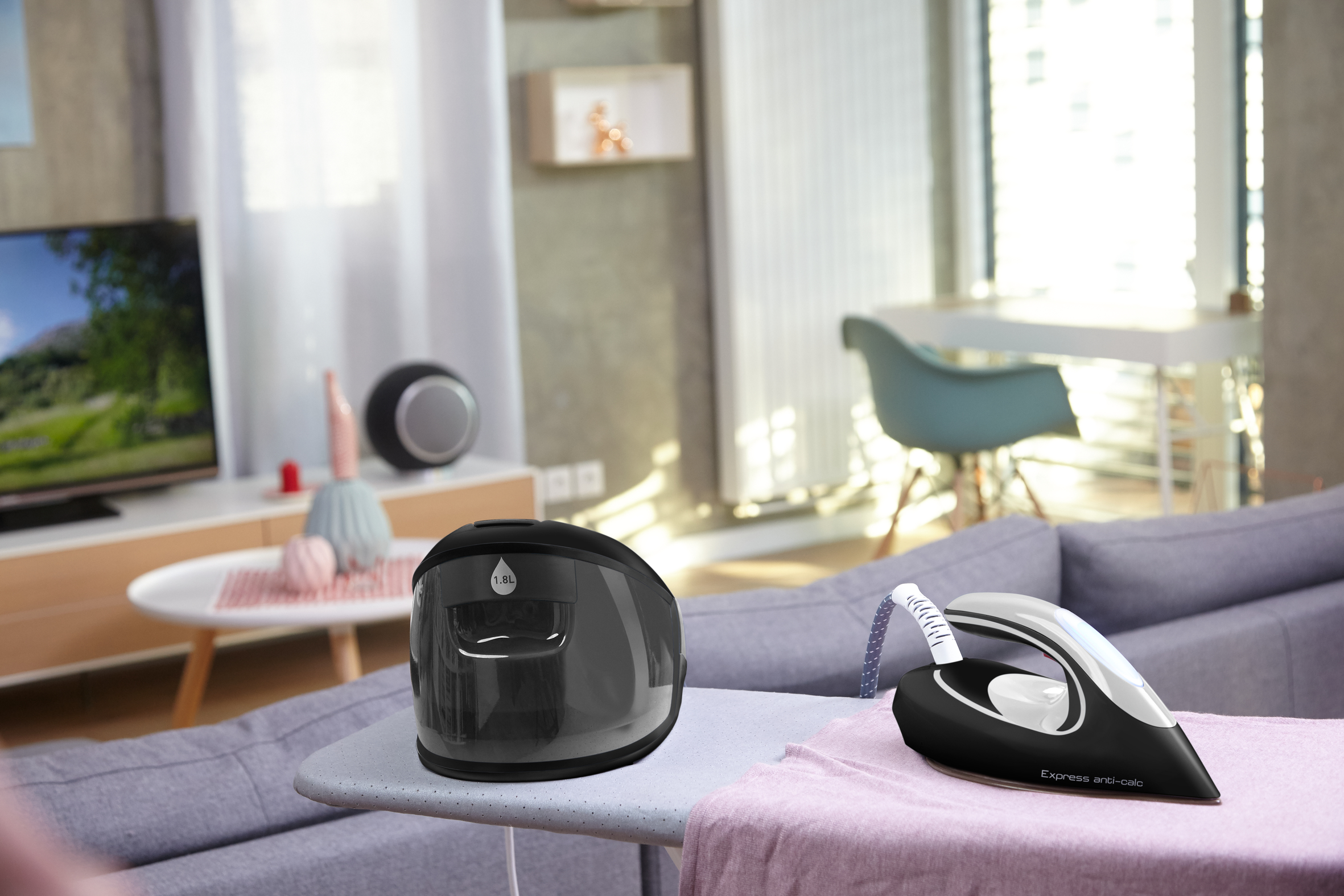 TEFAL Express Anti-Calc SV8055E0 - Dampfbügeleisen