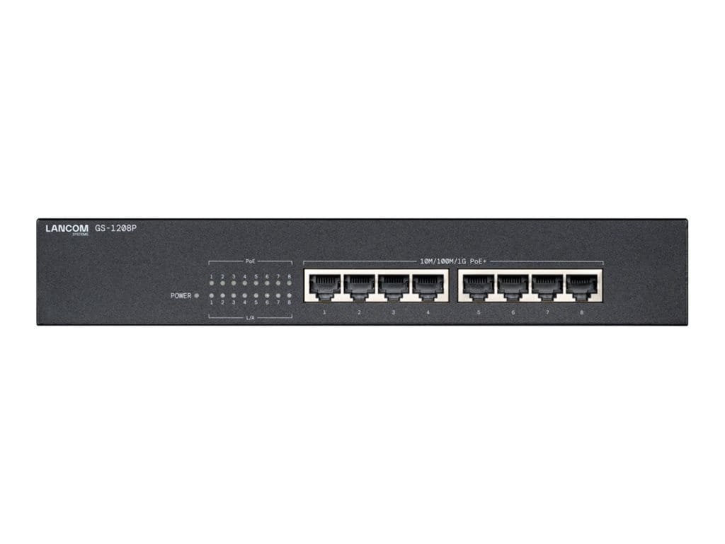 Lancom GS-1208P - Switch - unmanaged - 8 x 10/100/1000 (PoE+)