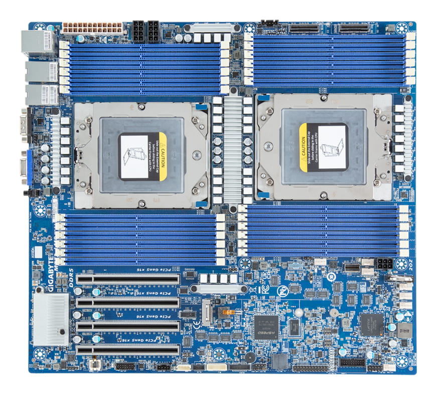 Gigabyte MZ73-LM0, AMD, Socket SP5, AMD EPYC 9004, DDR5-SDRAM, 256 GB, DIMM