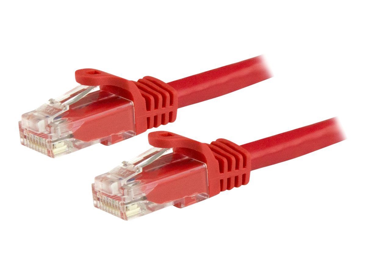 StarTech.com 3m CAT6 Ethernet Cable, 10 Gigabit Snagless RJ45 650MHz 100W PoE Patch Cord, CAT 6 10GbE UTP Network Cable w/Strain Relief, Red, Wiring is UL Certified/TIA - Category 6 - 24AWG (N6PATC3MRD)