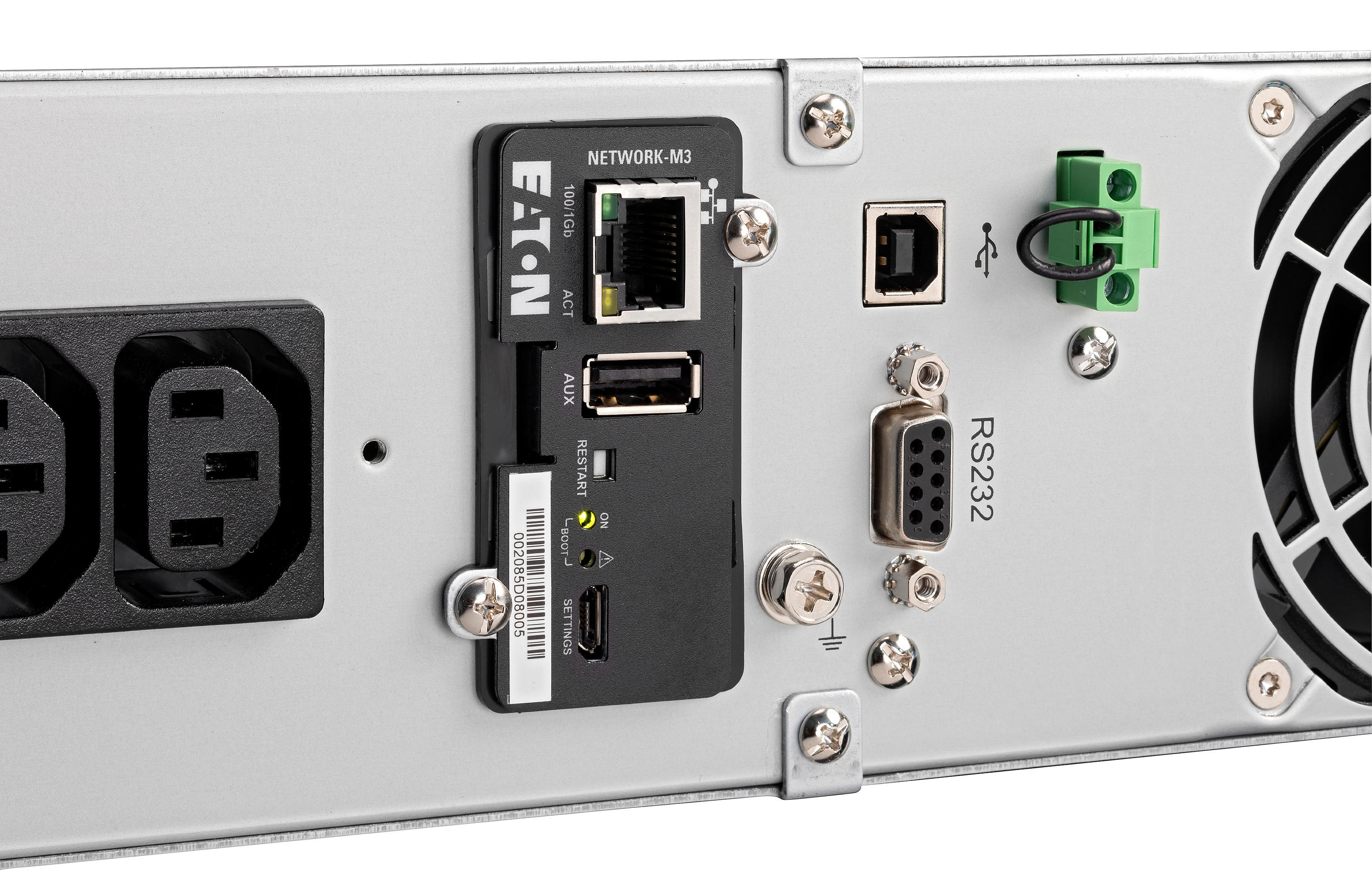 Eaton 9E - USV (in Rack montierbar/extern) - Wechselstrom 200/220/230/240 V - 1800 Watt - 2000 VA - 1-phasig - 6 x Batterie - Bleisäure - 7 Ah - RS-232, USB - Ausgangsanschlüsse: 6 - 2U - 48.3 cm (19")