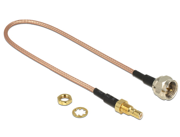 Delock Antennenkabel - F-Stecker (S) bis SMB (R)