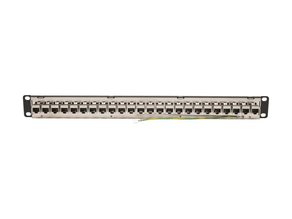 Tripp Eaton Tripp Lite Series 24-Port Cat6a Patch Panel Shielded Feedthrough Rackmount RJ45 1U - Patch Panel - CAT 6a - STP - RJ-45 X 24 - 1U - 48.3 cm (19")