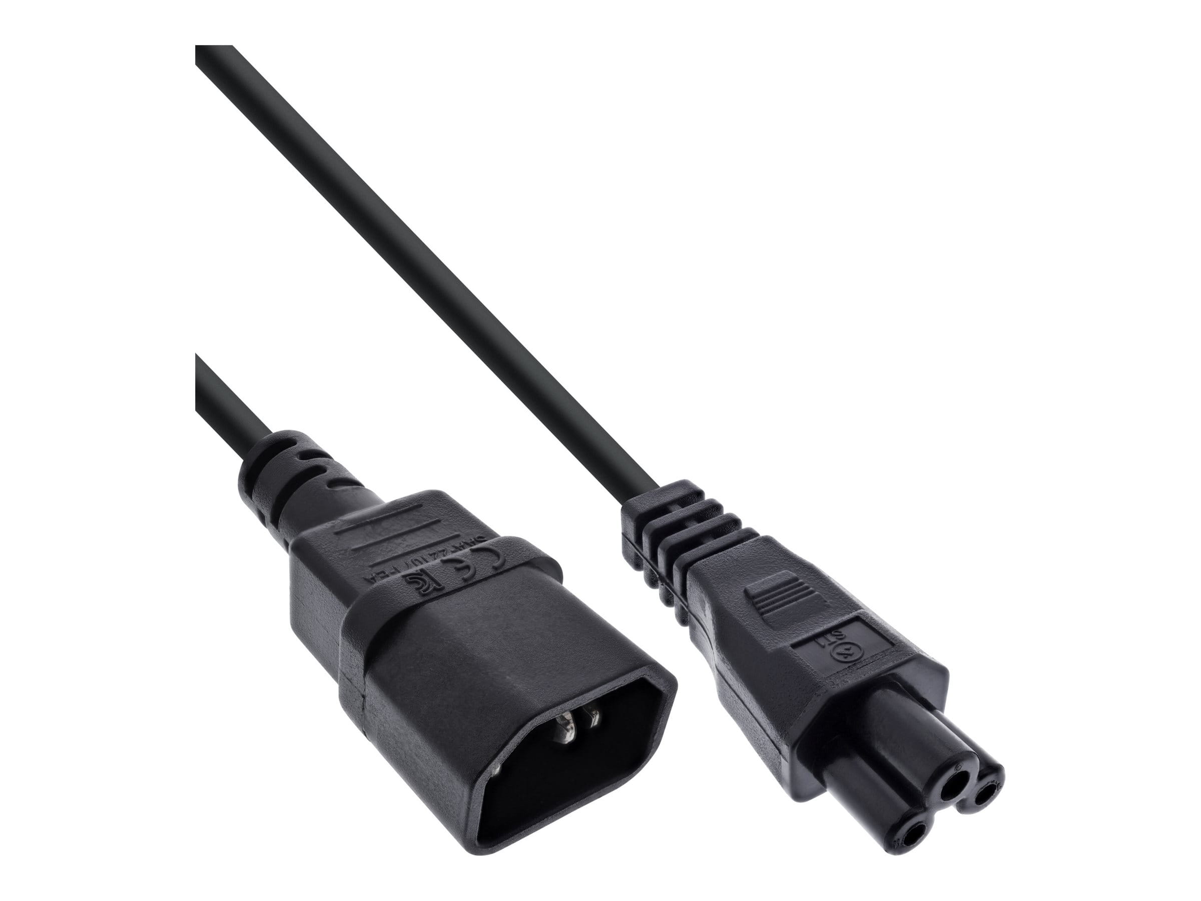 InLine Netzkabel - C14 Kupplung auf C5 Stecker - schwarz - 1m