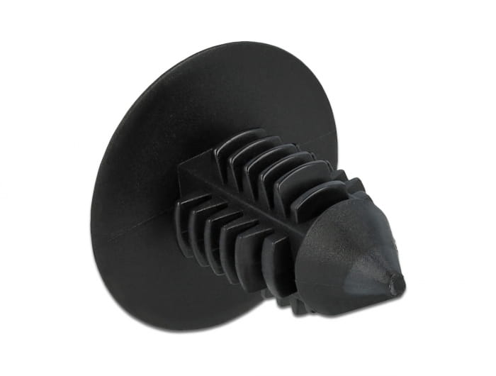 Delock Tannenbaum Clip schwarz 10 Stück, Nylon, Schwarz, Einfarbig, 15 mm, 14,5 mm, 10 Stück(e)
