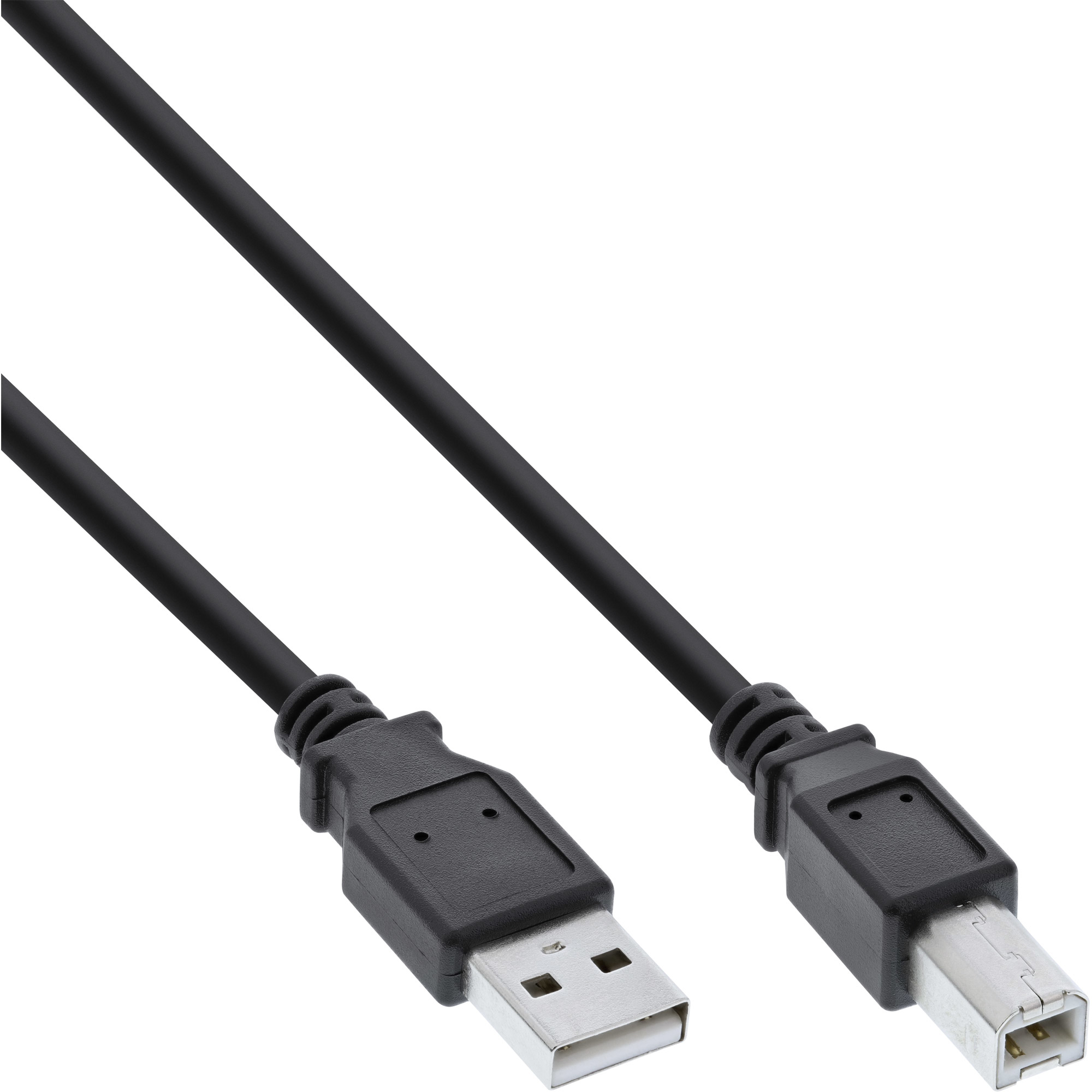 InLine USB 2.0 Kabel - A an B - schwarz - 0,3m
