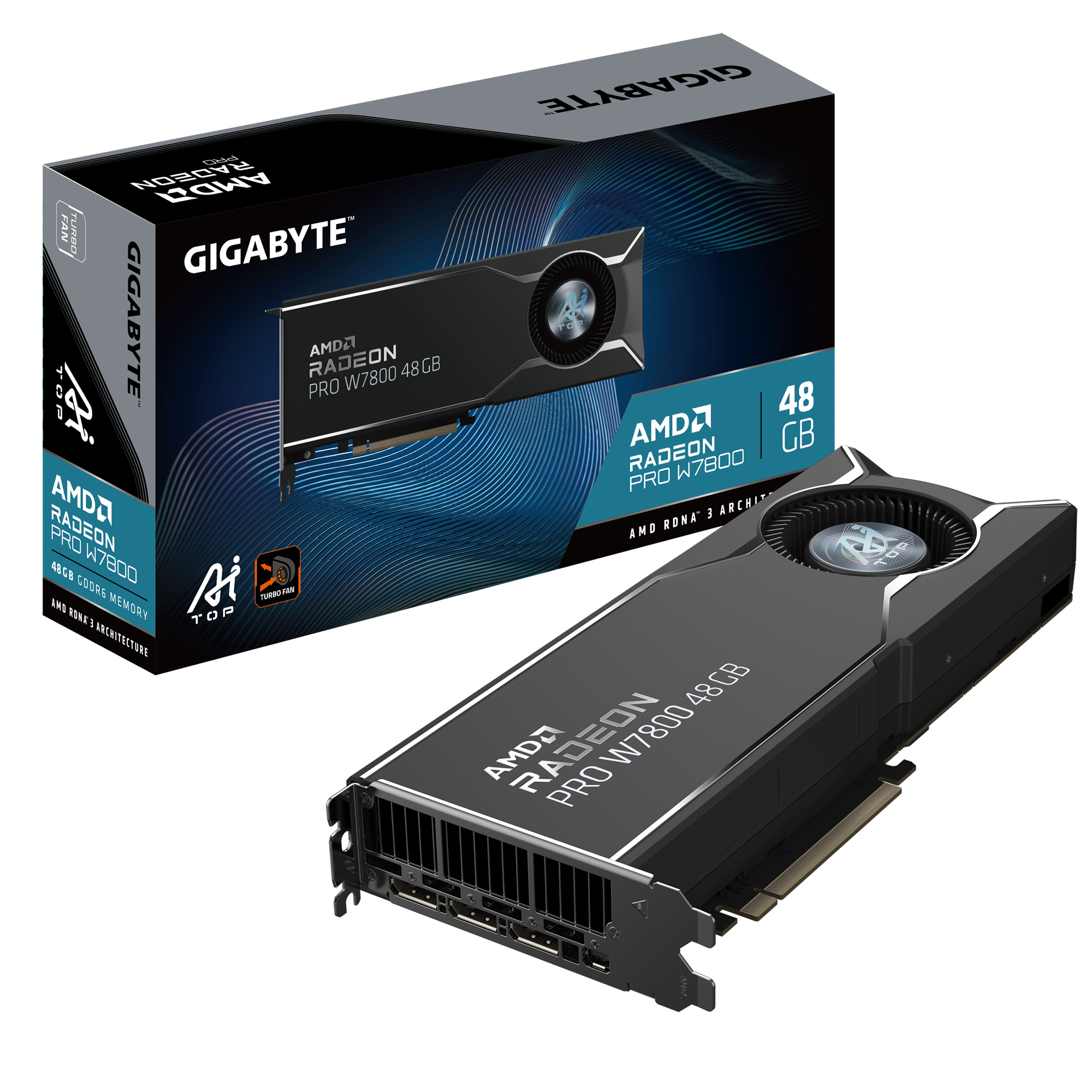 Gigabyte Radeon PRO W7800 AI TOP 48G - Grafikkarte