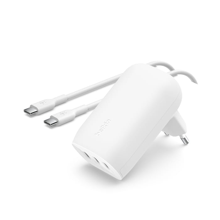 Belkin BoostCharge - Netzteil - PPS Technology - 67 Watt - 3.25 A - PD 3.0, Power Delivery 3.1 - 3 Ausgabeanschlussstellen (24 pin USB-C)