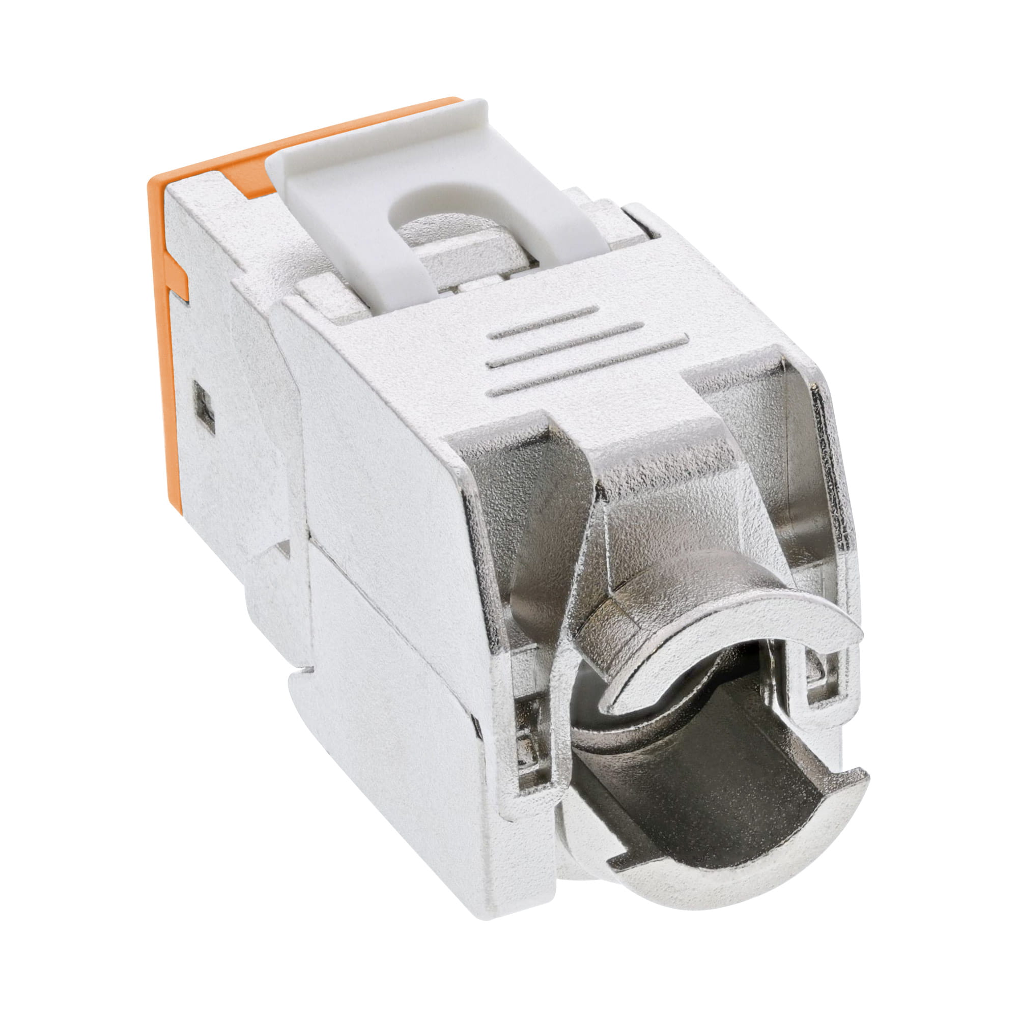 InLine Keystone RJ45 Buchse - geschirmt - Cat.6A - orange 8er Pack