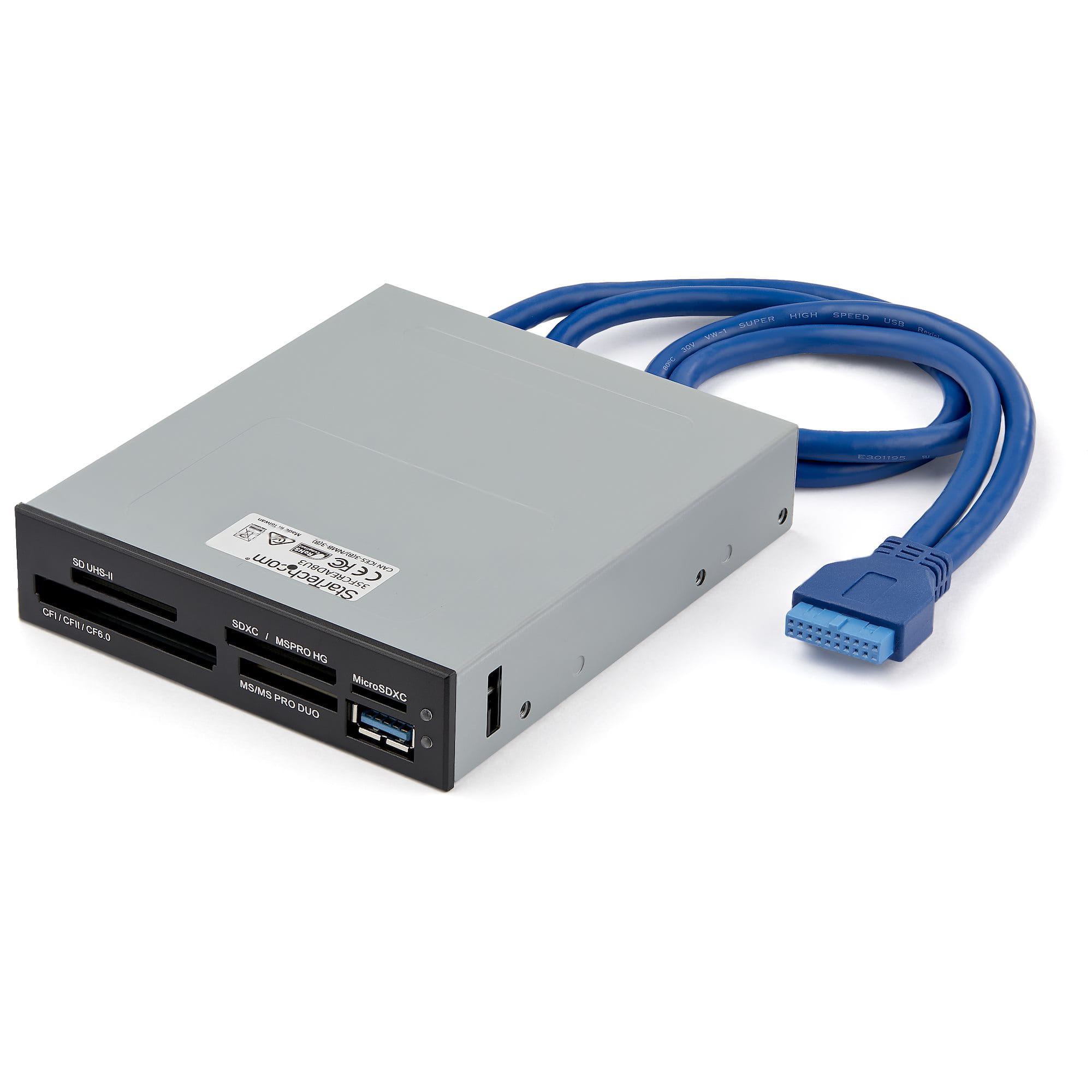 StarTech.com Startech USB 3.0 interner Kartenleser mit UHS-II Unterstützung - SecureDigital/Micro SD/MemoryStick/CF Kartenlesegerät - Kartenleser - 8,9 cm (3,5 Zoll)