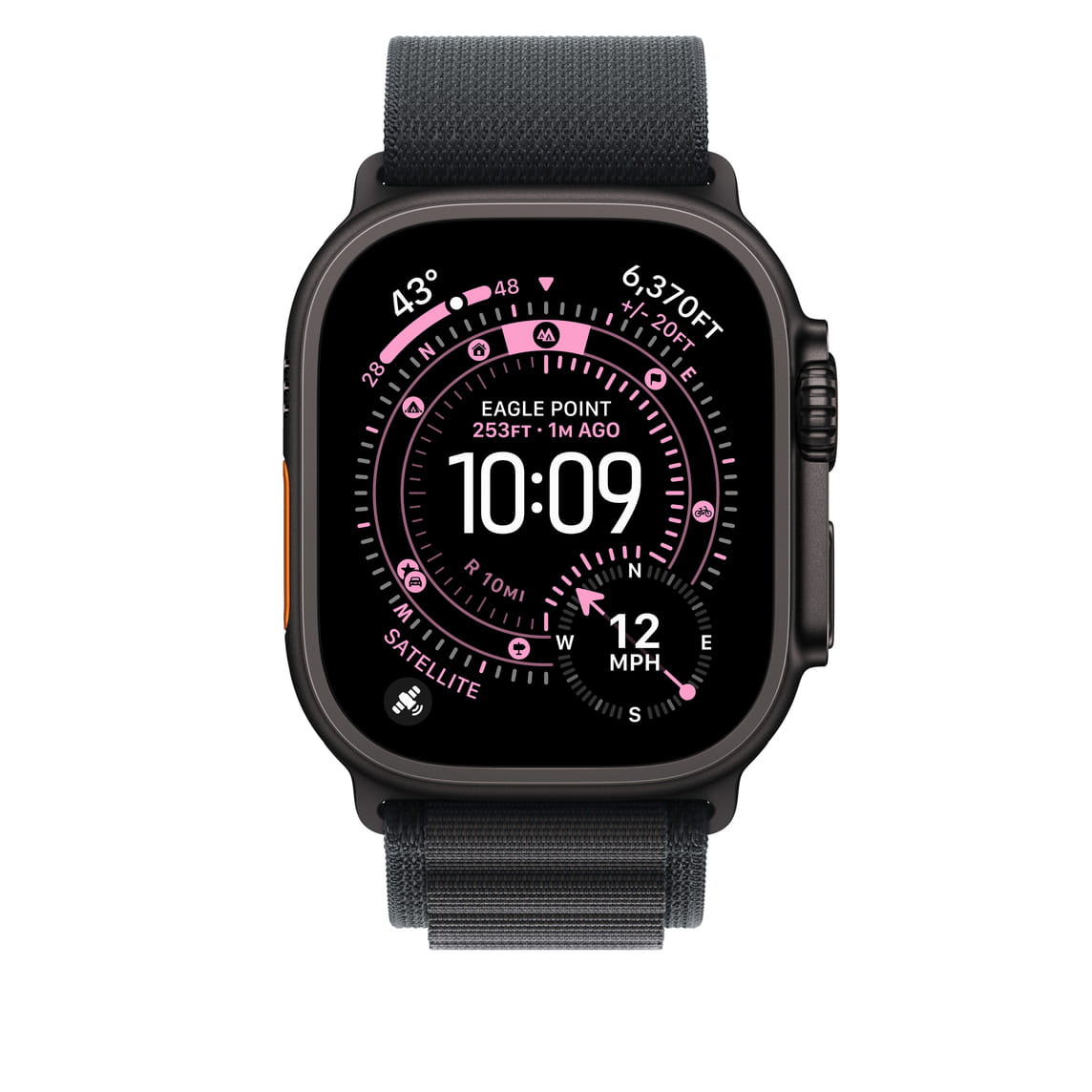 Apple Loop für Smartwatch - 49 mm, schwarze