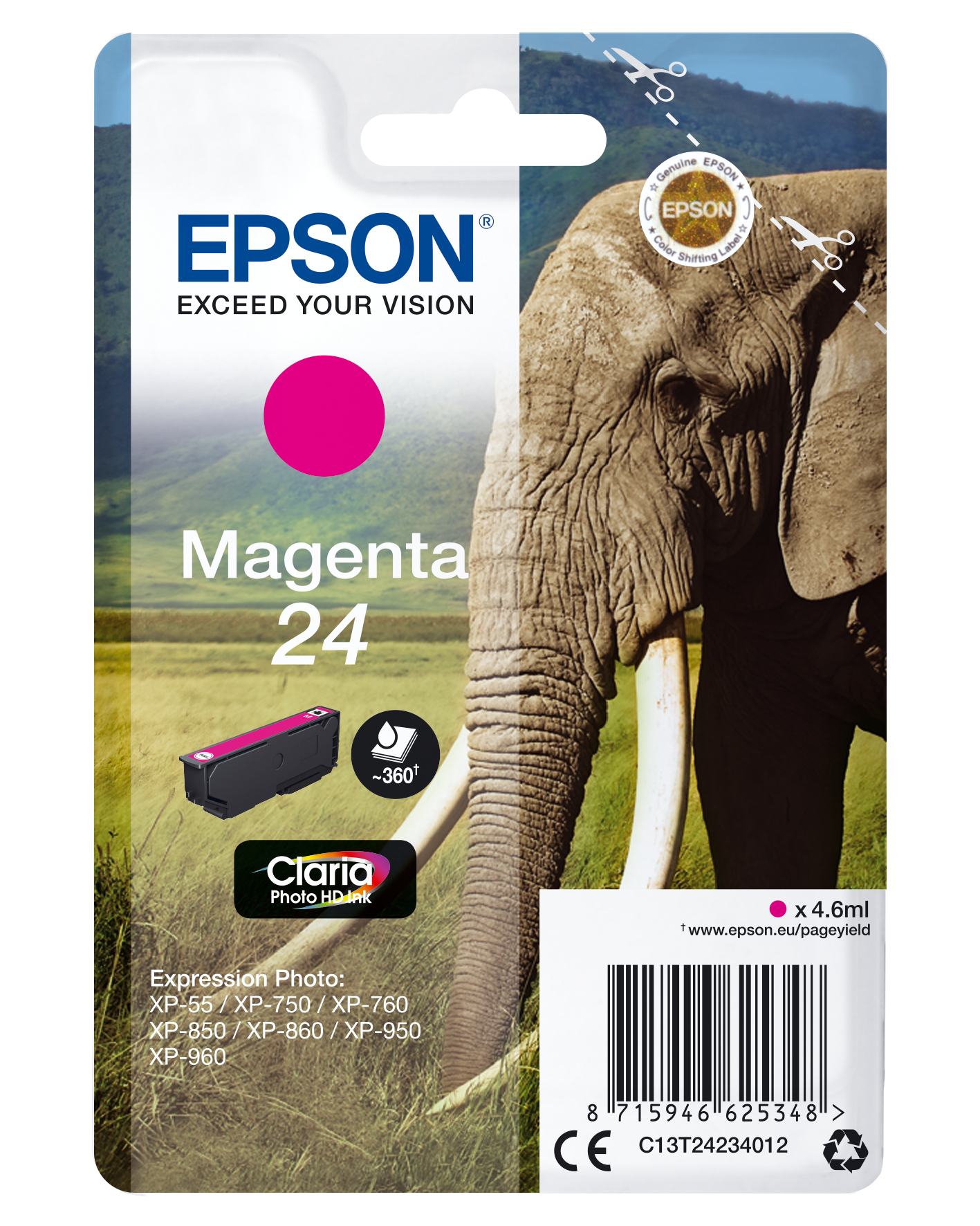 Epson 24 - 4.6 ml - Magenta - Original - Tintenpatrone