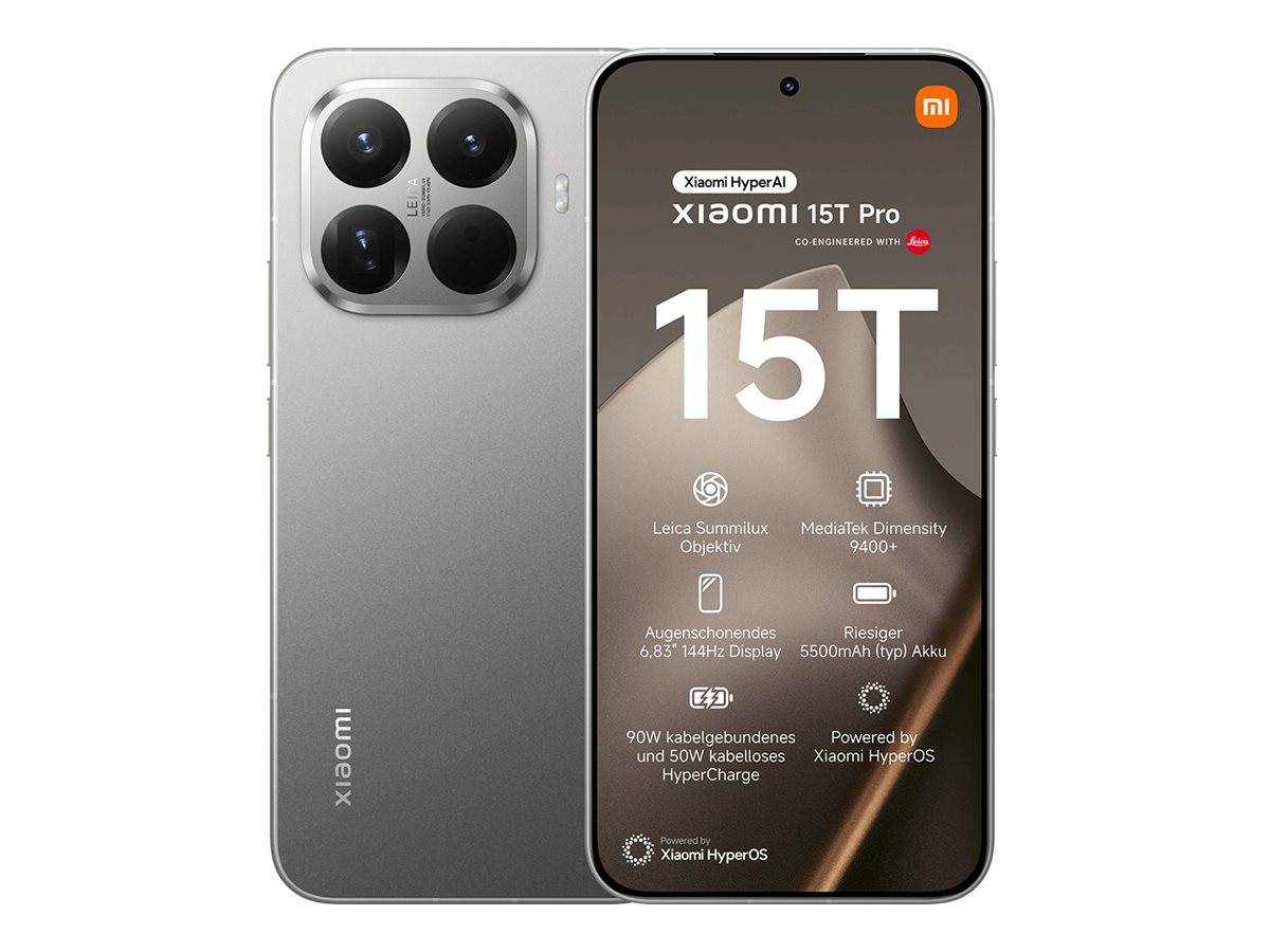 Xiaomi 15T Pro - 5G Smartphone - Dual-SIM - RAM 12 GB / Interner Speicher 512 GB - OLED-Display - 6.83" - 2772 x 1280 Pixel (144 Hz)