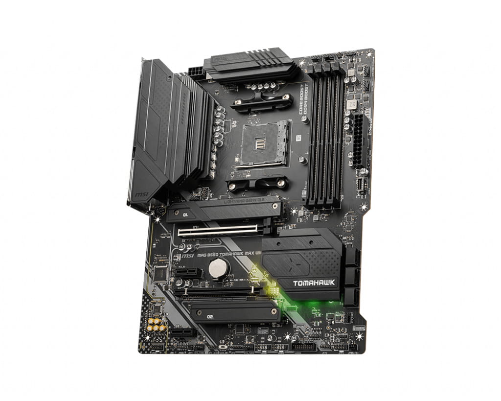 MSI MAG B550 TOMAHAWK MAX WIFI - Motherboard - ATX - Socket AM4 - AMD B550 Chipsatz - USB-C 3.2 Gen2, USB-C 3.2 Gen 1, USB 3.2 Gen 2, USB 3.2 Gen 1 - 2.5 Gigabit LAN, Wi-Fi 6, Bluetooth - Onboard-Grafik (CPU erforderlich)