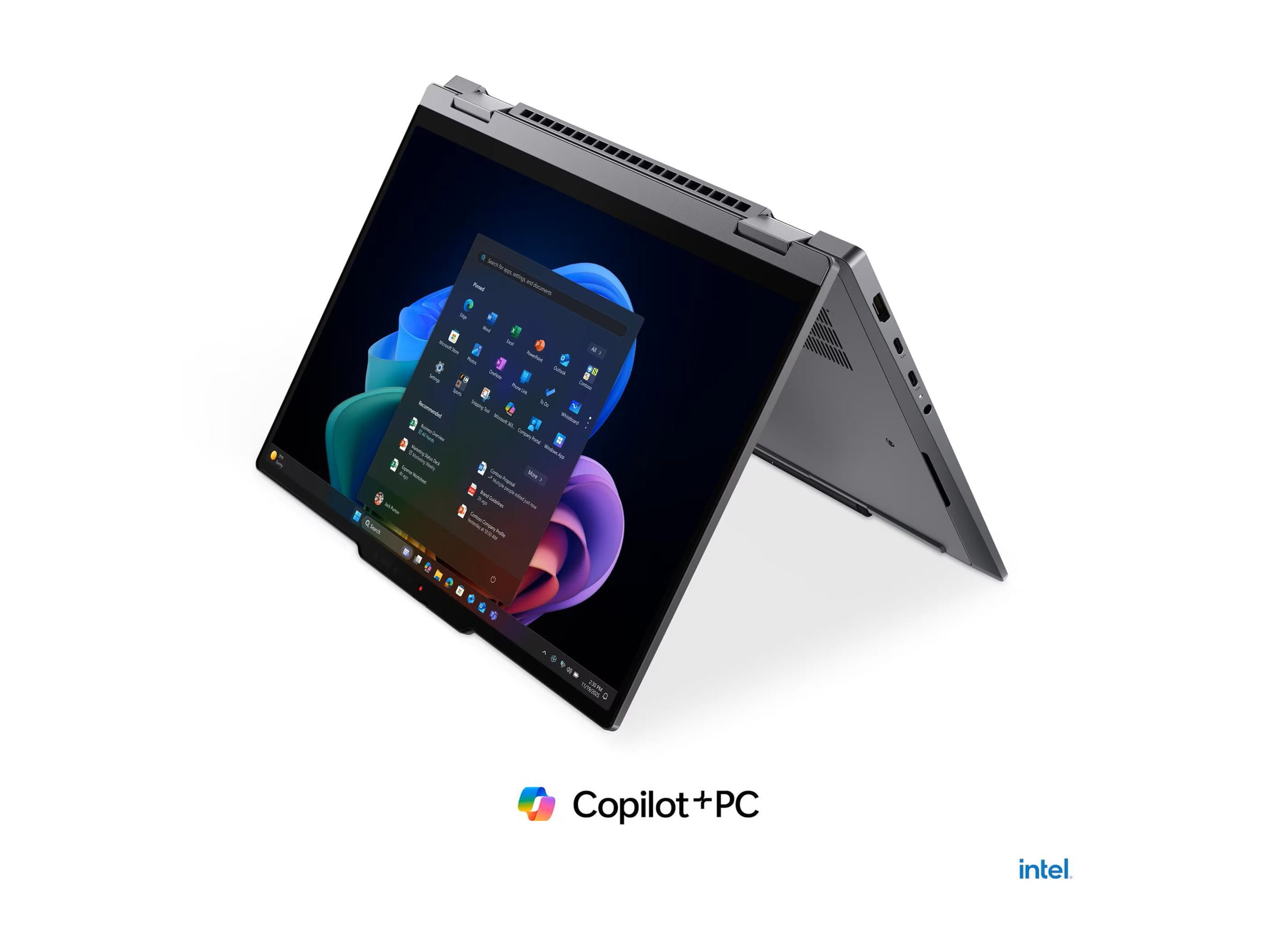 Lenovo ThinkPad X1 2-in-1 Gen 11 21V9 - Aura Edition - Flip-Design - Intel Core Ultra 7 355 / 2.3 GHz - Evo - Win 11 Pro - Intel Graphics - 32 GB RAM - 1 TB SSD, NVMe, Performance - 35.6 cm (14")