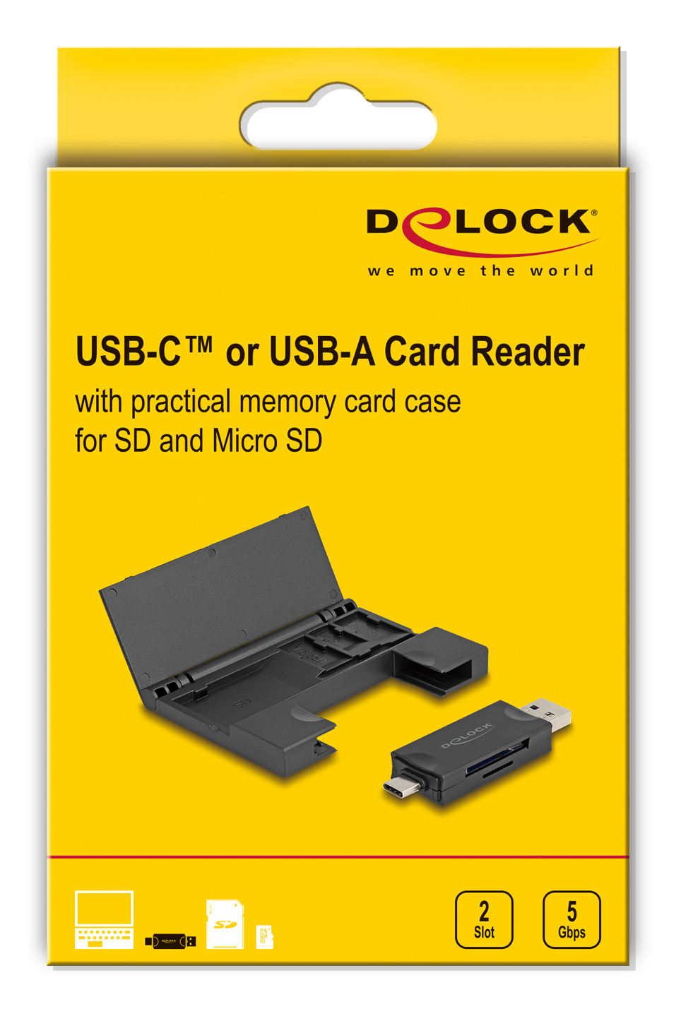 Delock Kartenleser (microSD, SD, MMC) - USB