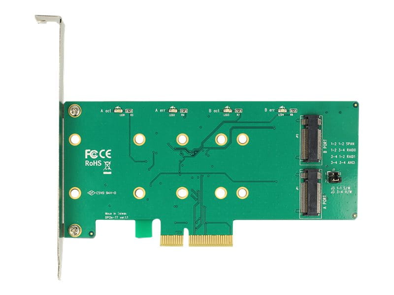 Delock PCI Express Card > 2 x internal M.2 Key