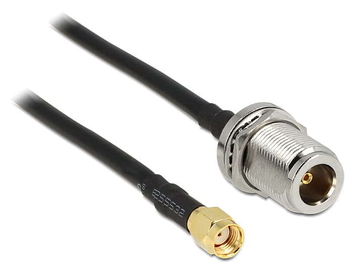 Delock Antennenkabel - RP-SMA weiblich zu N-Anschluss