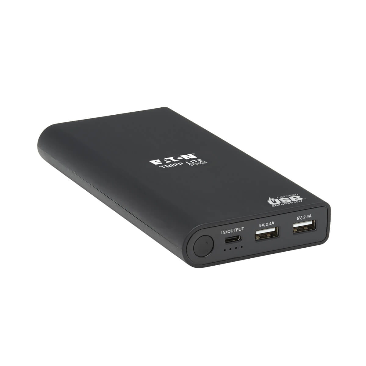 Tripp Eaton Tripp Lite Series Portable Charger - 2x USB-A, USB-C with PD Charging, 20,100mAh Power Bank, Lithium-Ion, USB-IF, Black - Powerbank - 20100 mAh - 57 Watt - 3 A - USB BC 1.2 - 3 Ausgabeanschlussstellen (USB Typ A, USB-C)