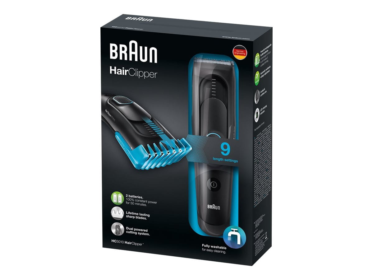 Braun HC5010, Schwarz, 3 mm, 2,4 cm, 40 min, 8 h, Nickel-Metallhydrid (NiMH)