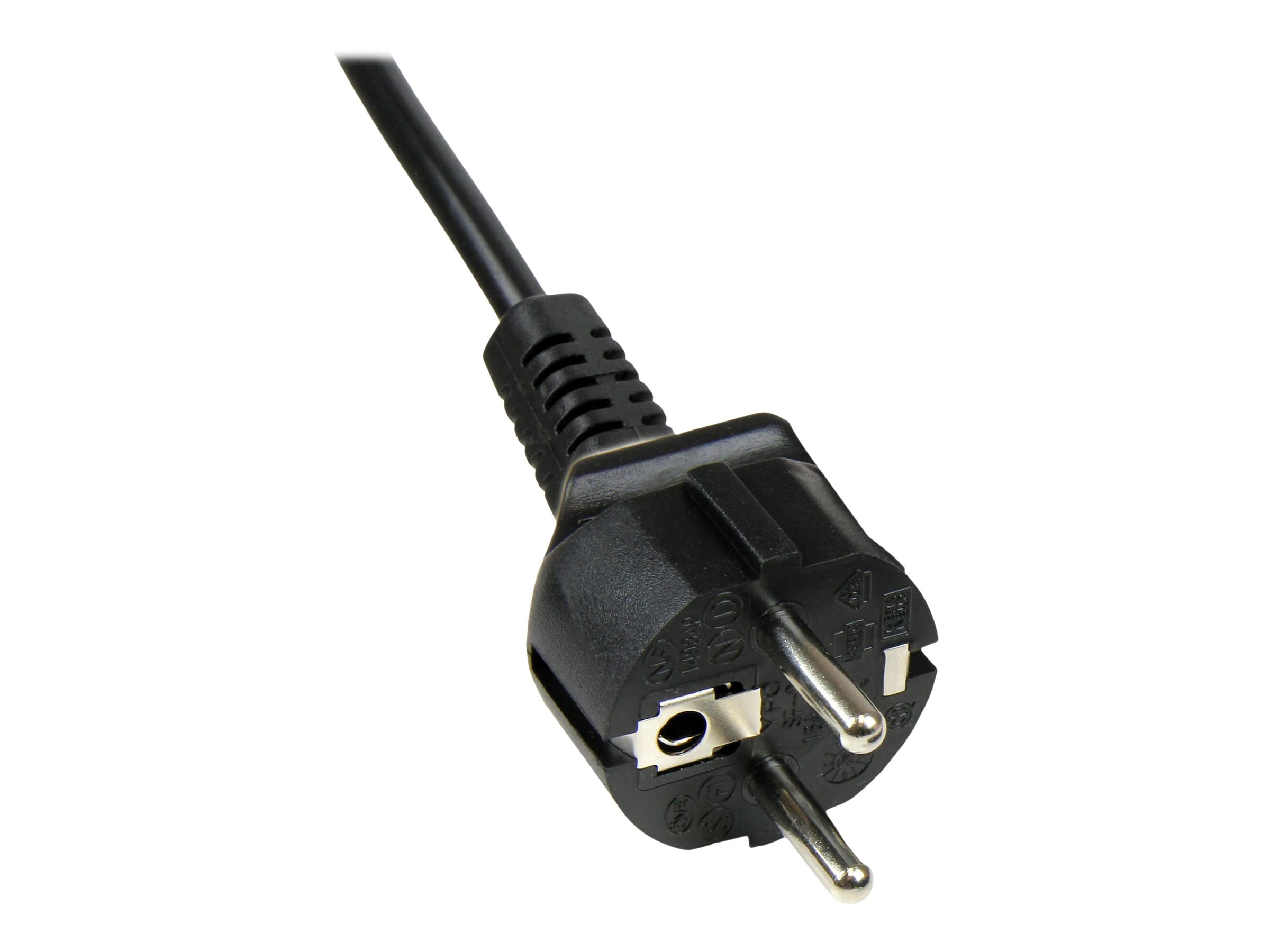 StarTech.com 1 m Laptop Ladekabel, EU Schuko auf C5, 2,5A 250V, 18AWG, Notebook / Laptop Ersatzstromkabel, Laptop Netzteil Stromkabel, Kleeblatt/Mickey Mouse Netzkabel (PXTNB3SEU1M)