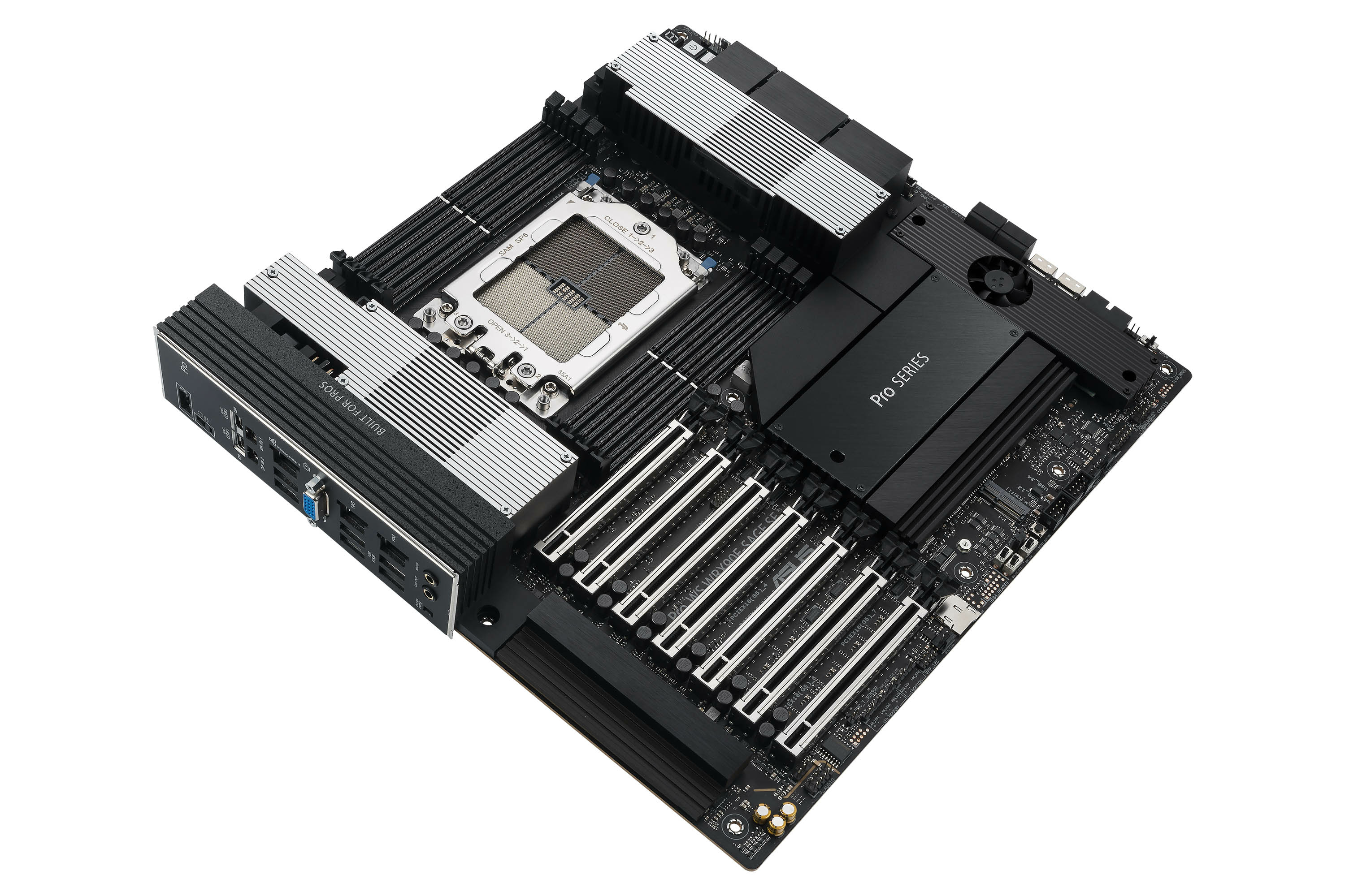 ASUS PRO WS WRX90E-SAGE SE - Motherboard - SSI EEB AST2600 - Socket sTR5 - AMD WRX90 Chipsatz - USB 3.2 Gen 1, USB-C 3.2 Gen 2x2, USB4 - Gigabit LAN - Onboard-Grafik (CPU erforderlich)