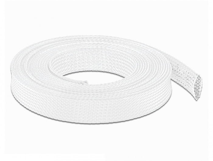 Delock Geflechtschlauch - 10 m - weiß