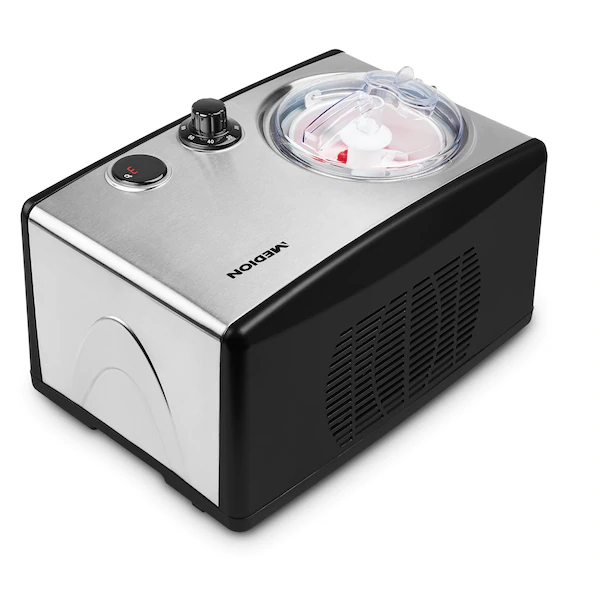 Medion MD 18387, Kompressor Eismaschine, 1,5 l, 60 min, 1 Becken, -18 - -35 °C, LED