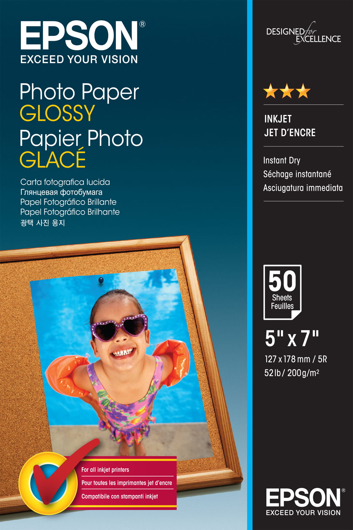 Epson Glänzend - 127 x 178 mm - 200 g/m² - 50 Blatt Fotopapier