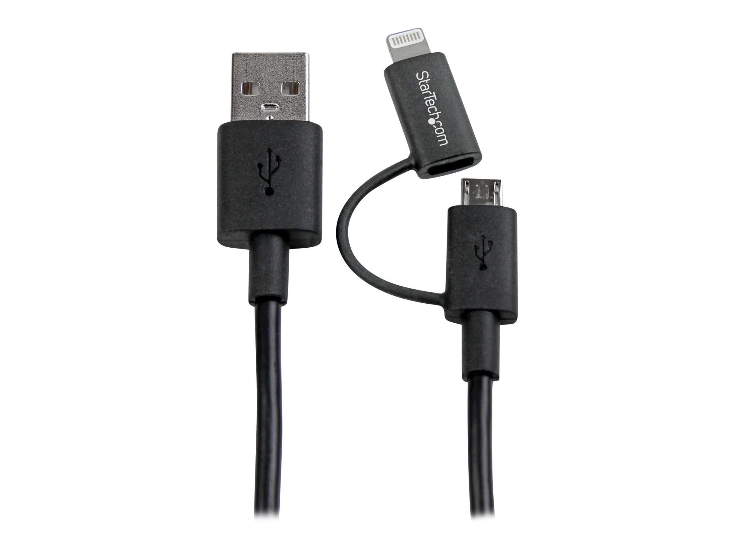 StarTech.com 1m Apple Lightning oder Micro USB auf USB Kabel