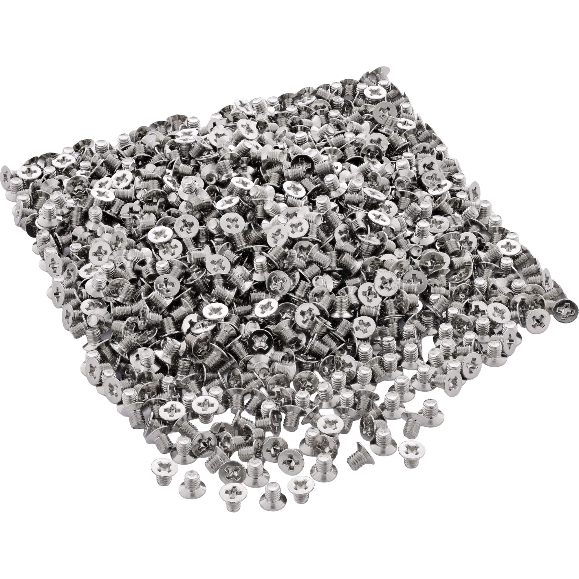 InLine Schraubenset - f. 2,5" HDD/SSD - 3mm - flacher Senkkopf - silber 100er Pack