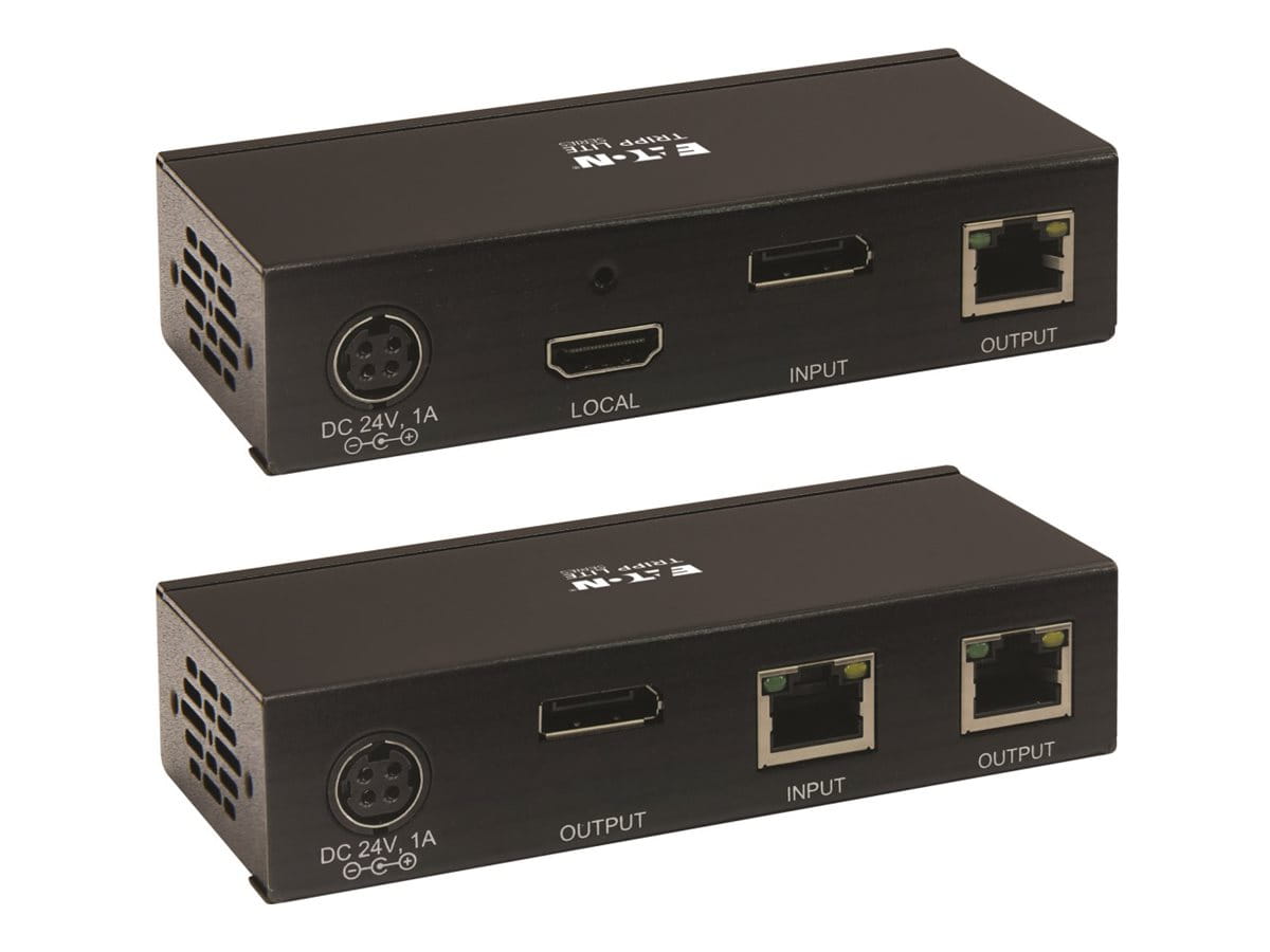 Tripp Eaton Tripp Lite Series DisplayPort over Cat6 Extender Kit, Transmitter and Receiver with Repeater, 4K, 4:4:4, PoC, 230 ft. (70.1 m)