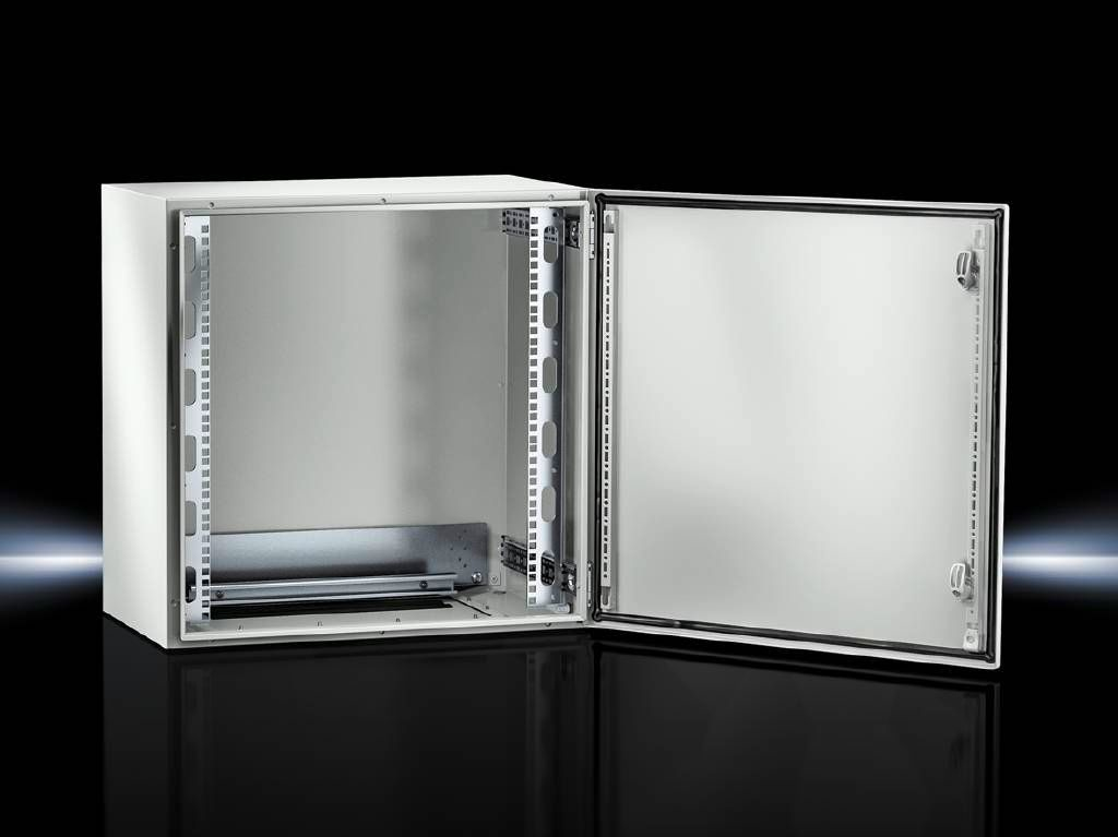 Rittal 7646.400, Wandmontiertes Regal, 15U, Sperrschloss, Grau