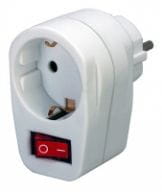 Brennenstuhl Adapterstecker 1 Steckd.+ Schalter weiß - Zubehör Stromversorgung - 12 m