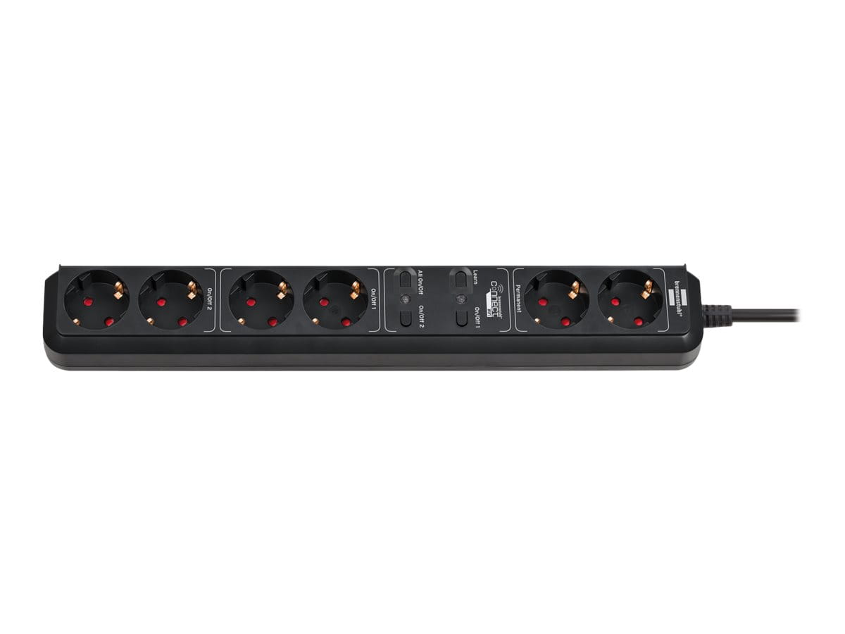 Brennenstuhl Connect Eco-Line WS EL01 DE - Smart Power-Steckdosenleiste - AC 220-250 V - 3680 Watt - Wi-Fi - Eingabe, Eingang Stromversorgung - Ausgangsanschlüsse: 6 (6 Stecker, 2 polig)