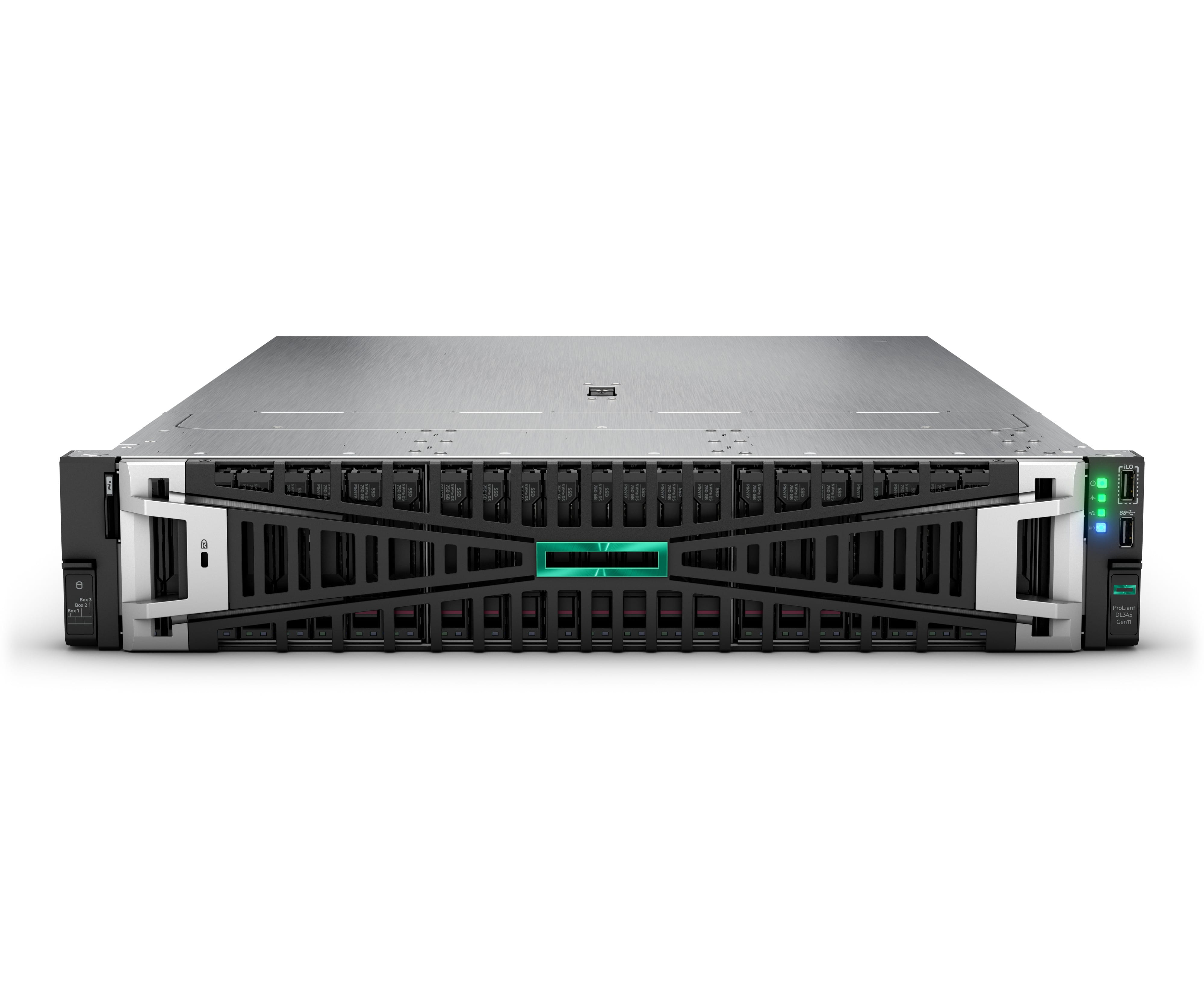 HPE ProLiant DL345 Gen11 - 2U - 1-Weg - 1 x EPYC 9015 / 3.6 GHz - RAM 64 GB - SATA/SAS - Hot-Swap 8.9 cm (3.5")