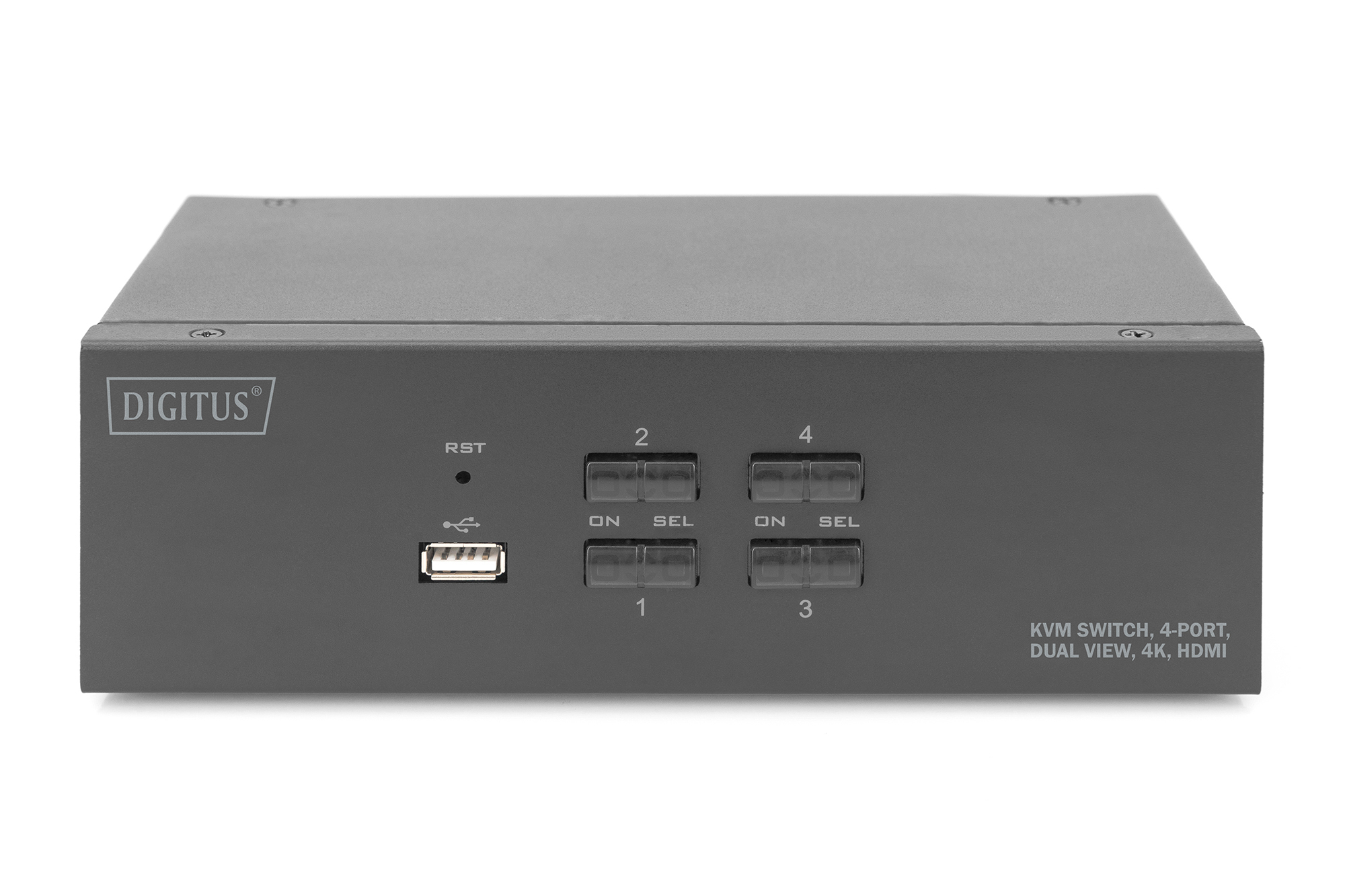 DIGITUS KVM-Switch, 4-Port, Dual-Display, 4K, HDMI®